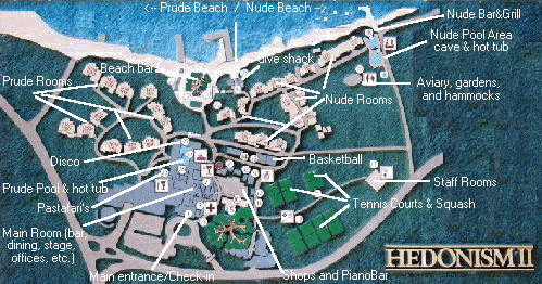 Hedonism II Grounds Map