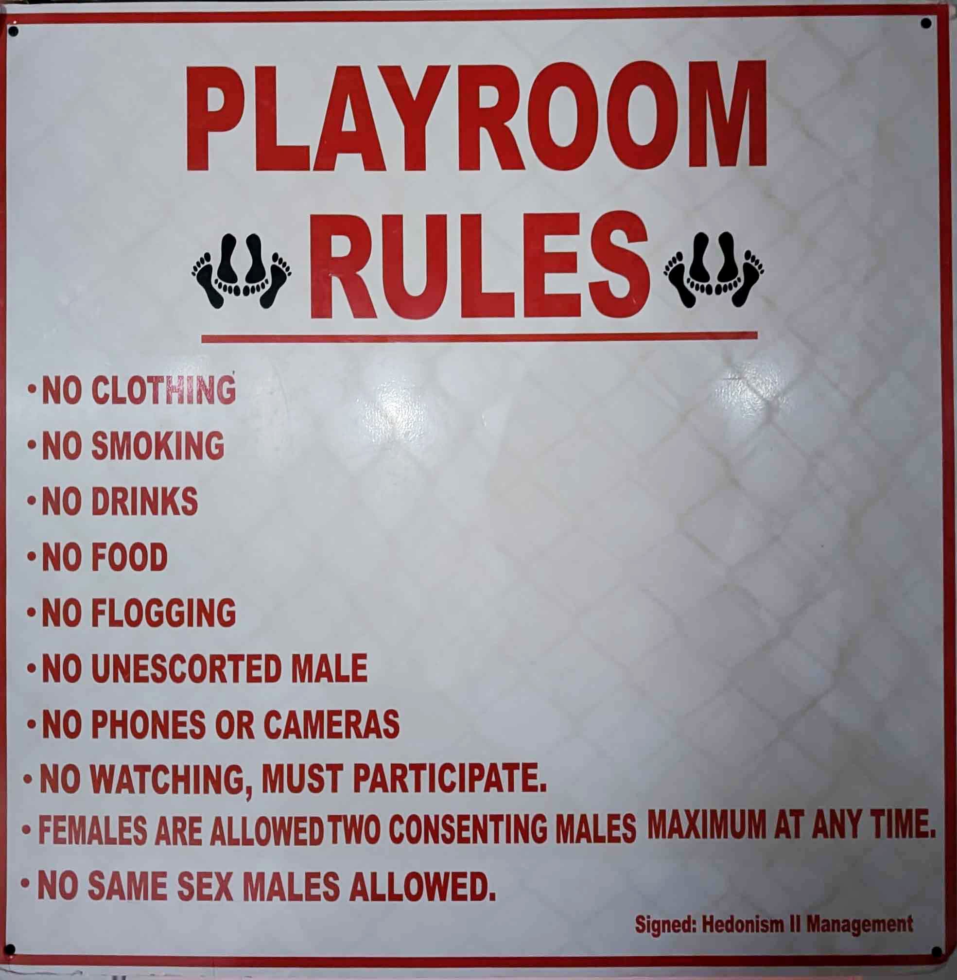 Playroom Rules