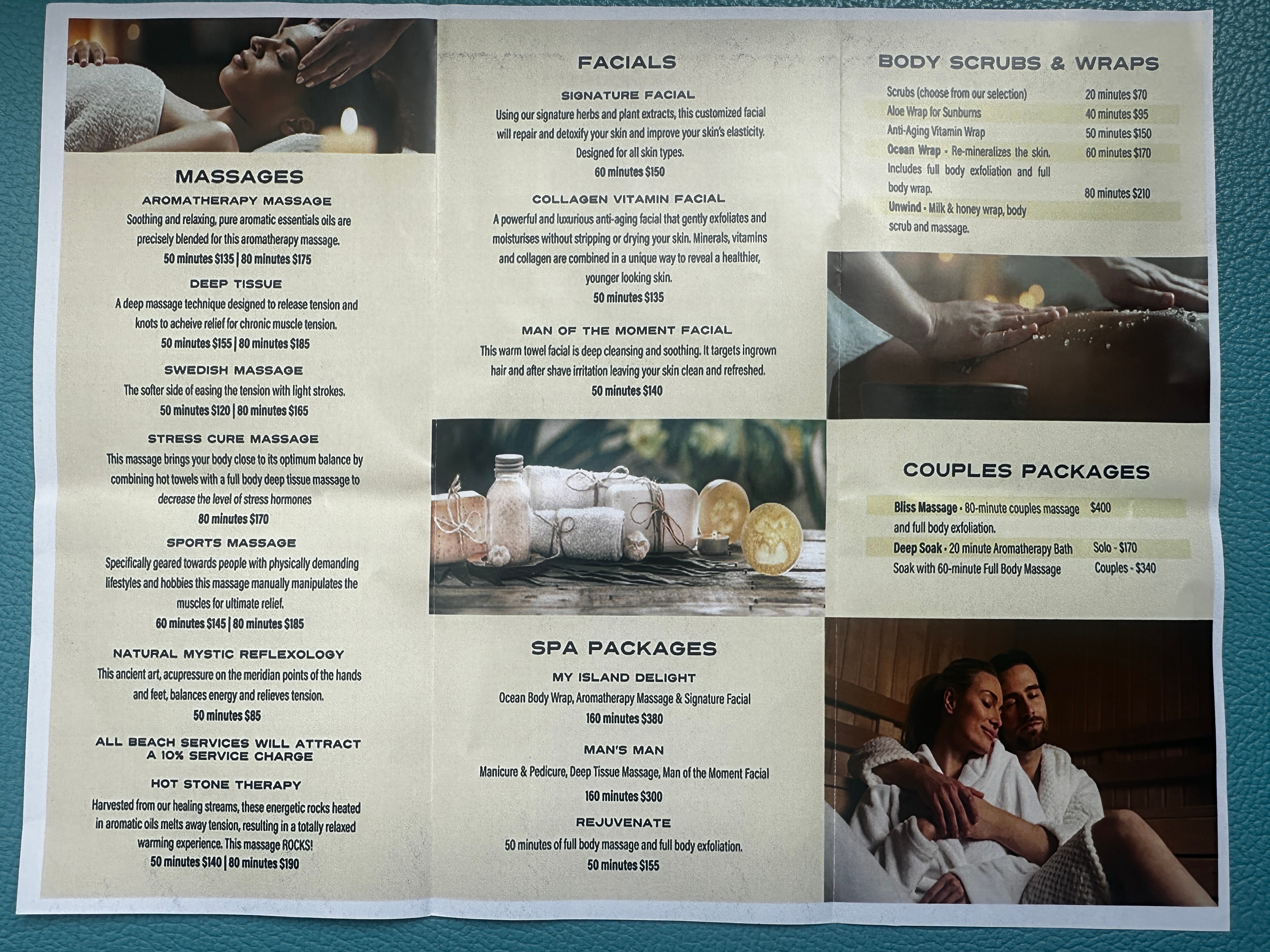 Spa Menu Page 2